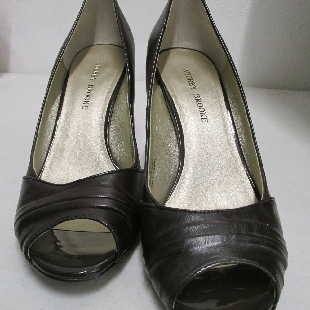 Brown Audrey Brooke Faux Leather Pumps